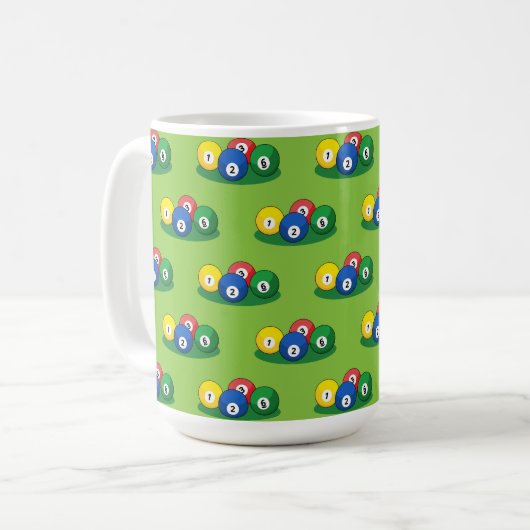 Mug Motif Billard Pool Snooker Balls (Devant gauche)