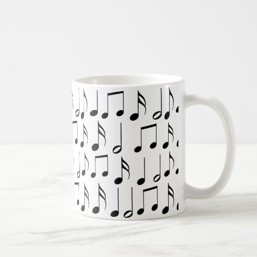 Mug Motif Black Music Notes (Droite)