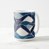 Mug Motif blanc bleu 01 (Devant droit)