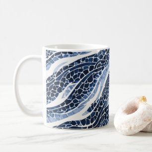 Mug Motif blanc bleu 15