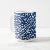 Mug Motif blanc bleu tourbillon 06 (Devant gauche)