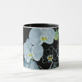 Mug Motif blanc d'orchidées d'aquarelle (Centre)