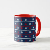 Mug Motif blanc et bleu rouge d'océan (Devant droit)