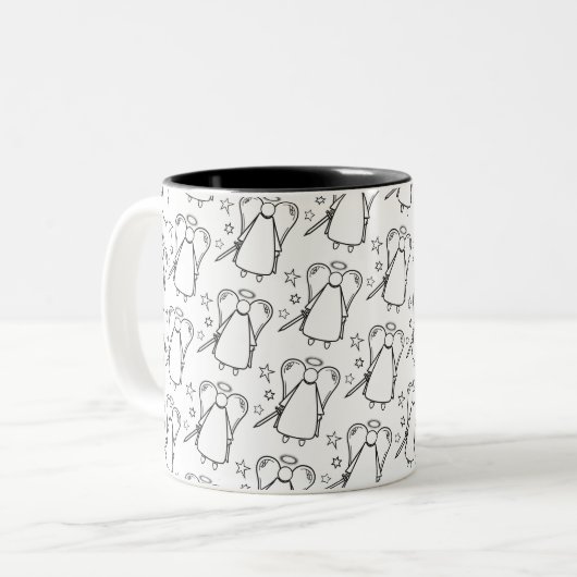 Mug Motif blanc et noir Avenging Angle (Devant gauche)