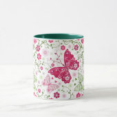 Mug Motif blanc floral (Centre)