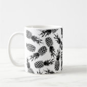 Mug Motif blanc noir moderne abstrait d'ananas (Gauche)