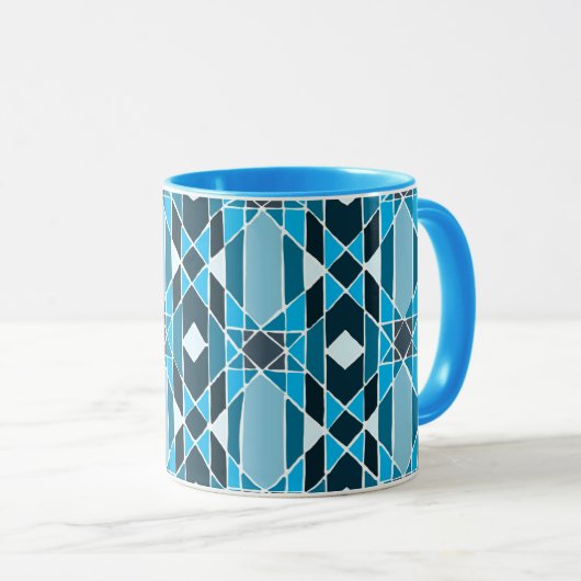 Mug Motif bleu (Devant droit)