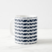 Mug Motif bleu blanc Chevron de la marine (Devant gauche)