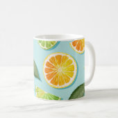 Mug Motif bleu citron vintage (Devant droit)