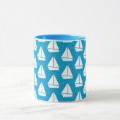 Mug Motif bleu-clair de voilier (Centre)