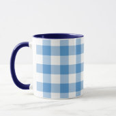 Mug Motif bleu clair et blanc En vichy (Gauche)