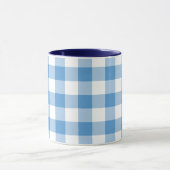Mug Motif bleu clair et blanc En vichy (Centre)