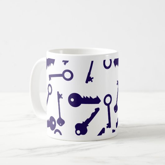 Mug Motif bleu clé (Devant gauche)