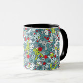 Mug motif bleu de kawaii (Devant droit)
