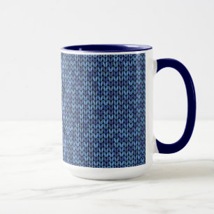 Mug Motif bleu de Knit