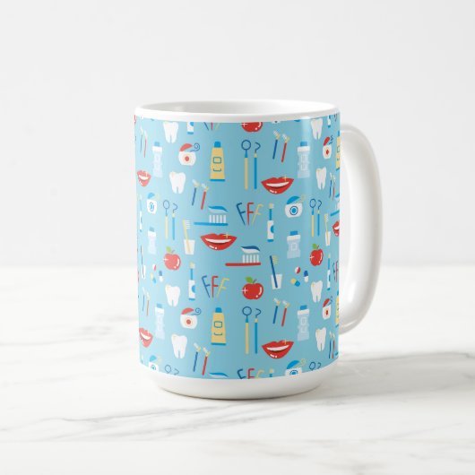 Mug Motif bleu dentaire (Devant droit)