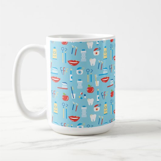 Mug Motif bleu dentaire (Gauche)