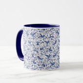 Mug Motif bleu d'oiseaux de Delft (Devant gauche)