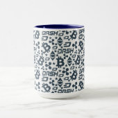 Mug Motif bleu et blanc de crypto-monnaie (Centre)