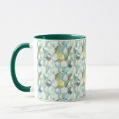 Mug Motif bleu et vert de Honycomb d'aquarelle (Gauche)