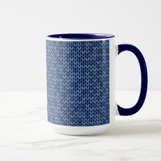 Mug Motif bleu Knit (Droite)