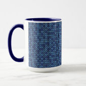 Mug Motif bleu Knit (Gauche)