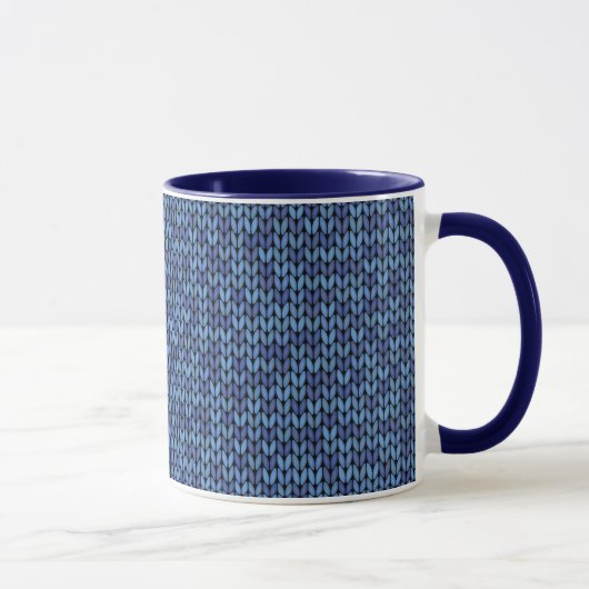 Mug Motif bleu Knit (Droite)