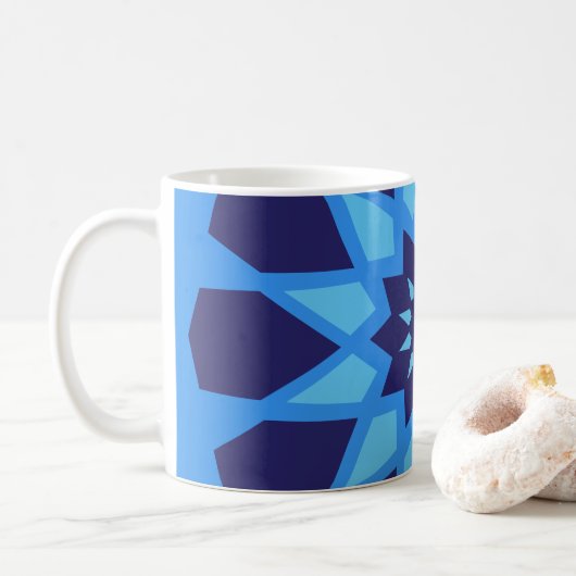 Mug Motif bleu marocain (Avec donut)
