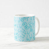 Mug Motif bleu moderne (Devant droit)