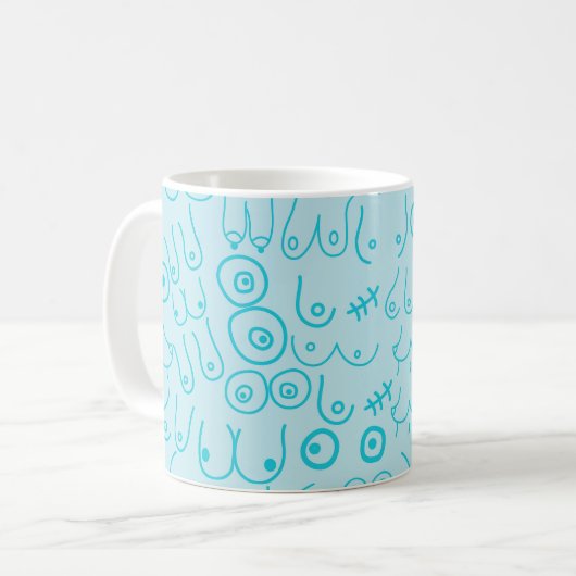 Mug Motif bleu moderne (Devant gauche)