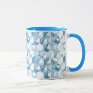 Mug Motif bleu mou de Canotype d'aquarelle