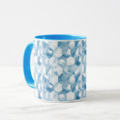 Mug Motif bleu mou de Canotype d'aquarelle (Devant gauche)