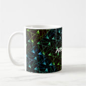 Mug Motif bleu noir personnalisé Abstrait géométrique (Gauche)