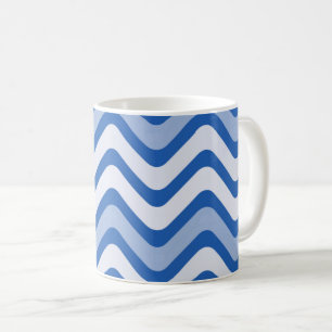 Mug Motif bleu ondulé