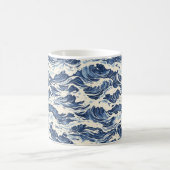 Mug Motif Bleu Ondulé (Centre)