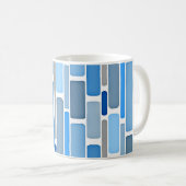Mug Motif Bleu Pastel et Gris, (Devant droit)