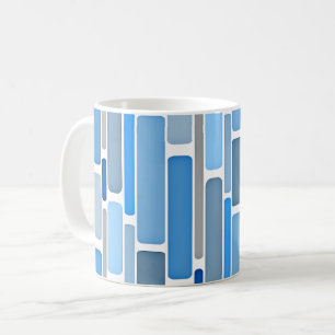 Mug Motif Bleu Pastel et Gris,