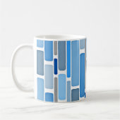 Mug Motif Bleu Pastel et Gris, (Gauche)
