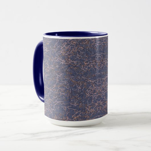 Mug Motif bleu simple Abstrait filetage (Devant gauche)