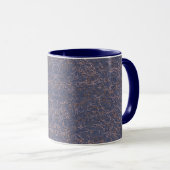Mug Motif bleu simple Abstrait filetage (Devant droit)