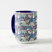 Mug Motif bleu tropical de paresse (Devant gauche)