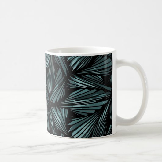 Mug Motif bleu verre brisé Abstrait (Droite)