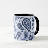 Mug Motif Blue Paisley (Devant droit)