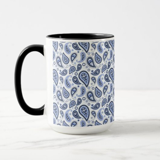 Mug Motif Blue Paisley (Gauche)