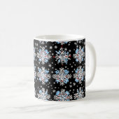 Mug Motif Blue Snowflake (Devant droit)