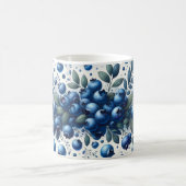 Mug Motif Blueberry - Arrière - plan bleu clair (Centre)