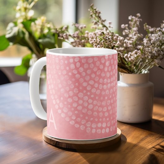 Mug Motif Boho Dot moderne avec Monogramme