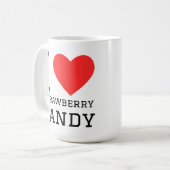 Mug Motif bonbon fraise (Devant gauche)