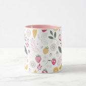 Mug Motif botanique agrumes fraise – Ensemble de 11 oz (Centre)