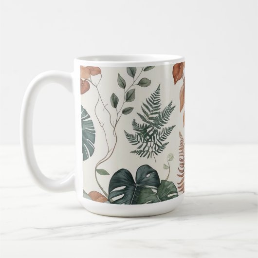 Mug Motif botanique bohème sans couture Fleurs (Gauche)